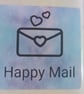 40 Thermal Printed 'Envelope Happy Mail' postal stickers (AB)