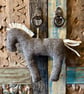 Horse Decoration in Vintage Welsh Tweed, Hanging Ornament, Handmade in Wales - Image 4