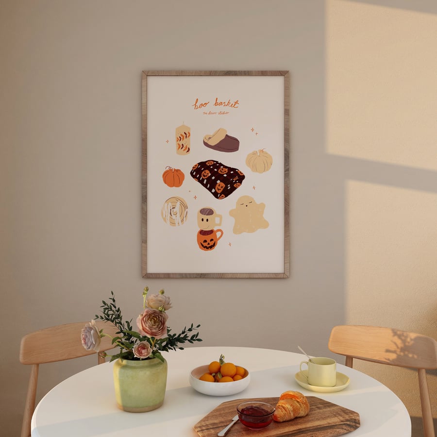 Boo Basket Art Print Poster