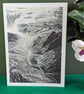 Mountain Storm Art Card: Blank or Personalised A5-Size Greetings Card - Image 4