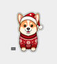 Funny Christmas Gift Tags For Adults, 6pk - Cute Corgi Dog