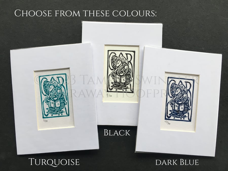 Gar Gar - Schnabelpercht - Limited Edition Lino Prints - Choose from 3 Colours