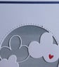 Christmas Wishes Card - Rabbit With Clouds - Stormy Blue - Image 8