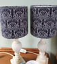 Art Nouveau Classic Cylindrical Drum Lampshades X 2