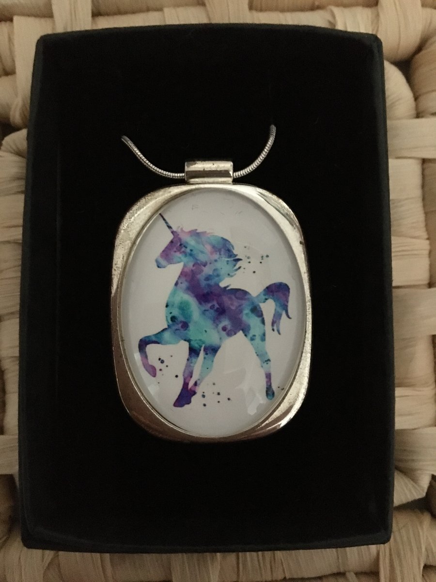 Large Dancing Unicorn Pendant