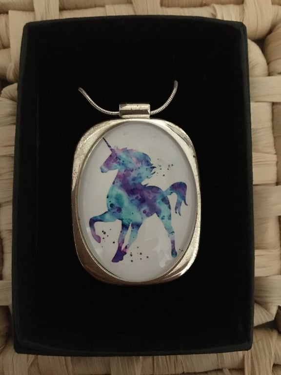 Large Dancing Unicorn Pendant