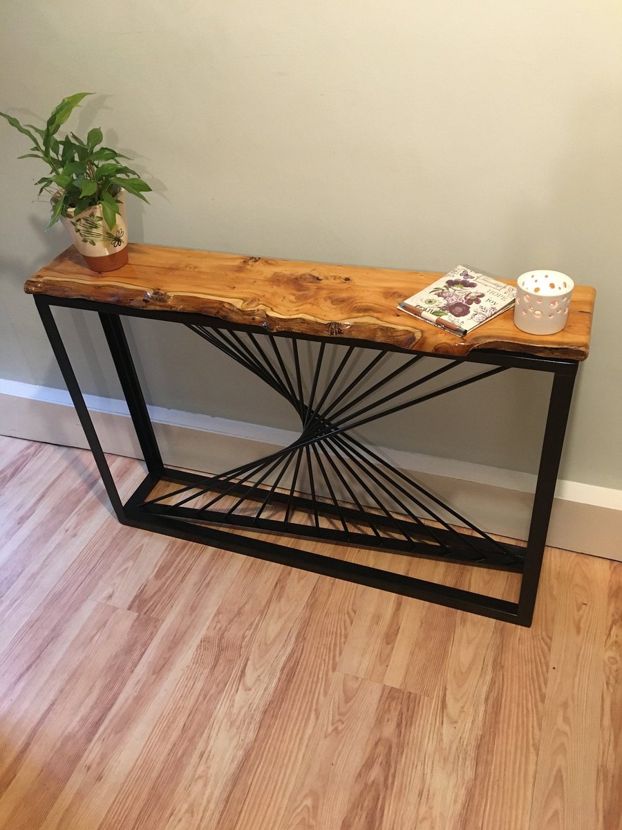 Console Table, Hallway, Yew Wood, High-quality, Farmhouse, Handmade Furniture   