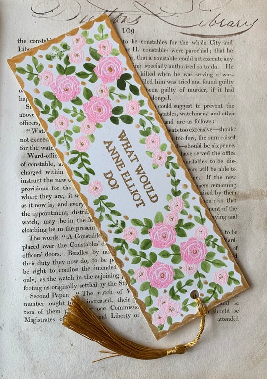 What Would Anne Elliot Do? Handmade Jane Austen Bookmark