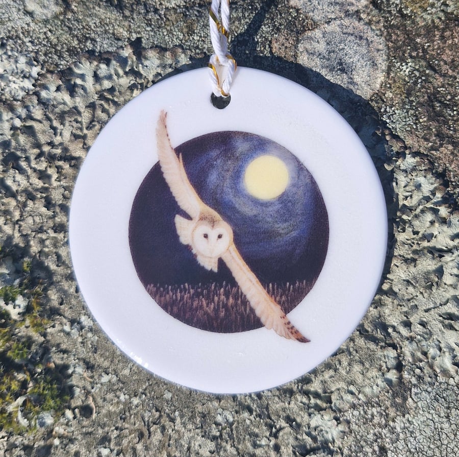 Night Flight Cermic Hanging Bauble 