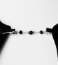Black bead sweater clip - beaded cardigan guard - Shawl or pashmina clasp  - Image 1