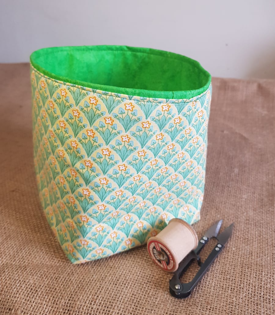 Fabric storage container: spring colours 