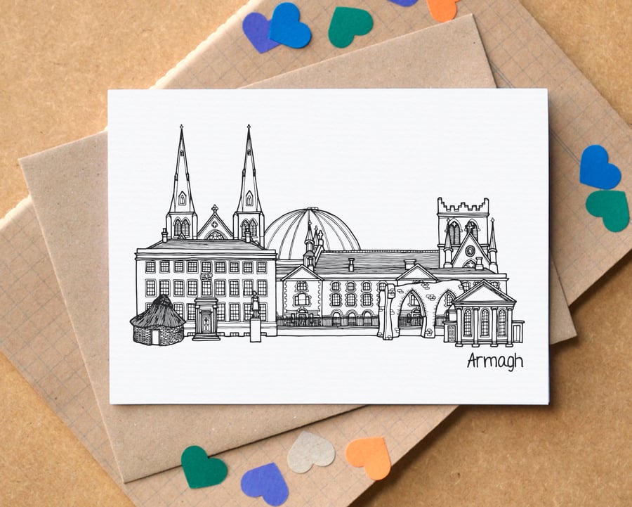 Armagh Skyline Greetings Card