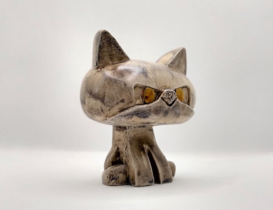 the Cat Poly Stone Sculpture Folksy