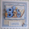 Handmade Decoupage,3D Baby Boy Greetings Card, Personalise, Son, Grandson, Grand
