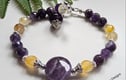 HAND MADE DESIGNER SILVER/GOLD PLATE GEMSTONE BRACELETS