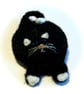 Black Cat Needlefelted Pin Brooch