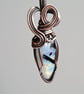 Handmade Natural Rainbow Moonstone & Copper Necklace Pendant Gift Boxed Crystal