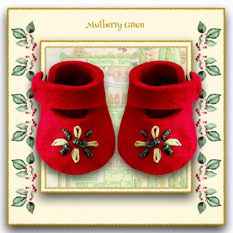 Embroidered Red Shoes