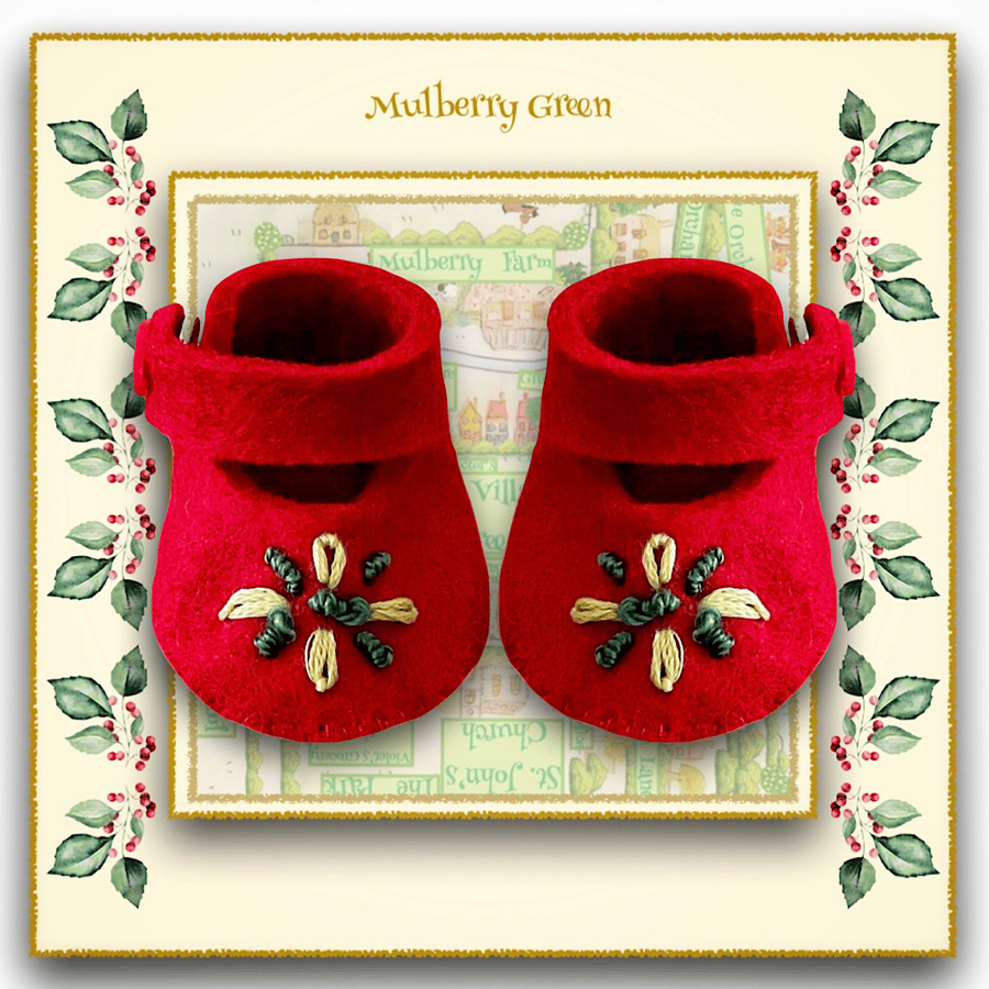Embroidered Red Shoes