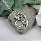 Necklace, Silver Rock Pools Pendant with Paua Shell