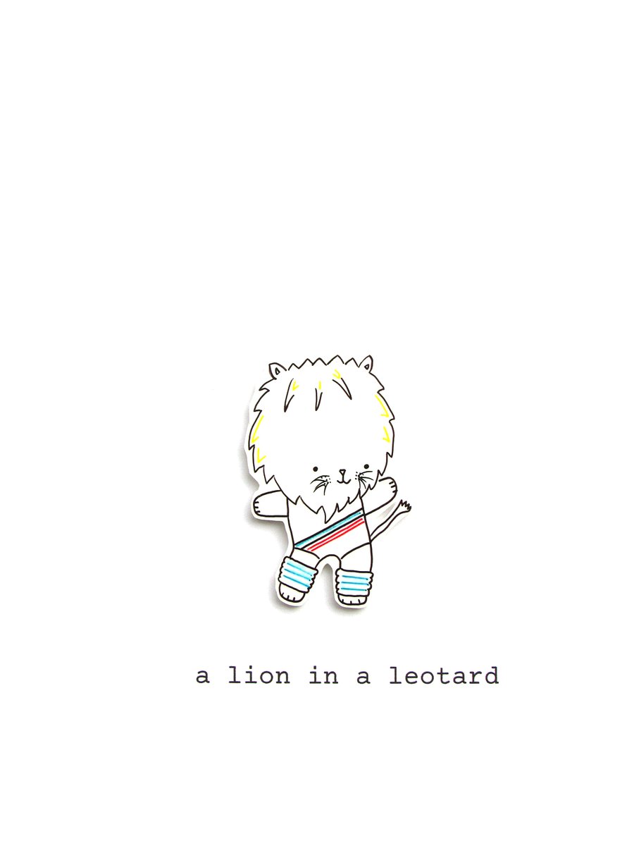 card - a lion in a leotard 