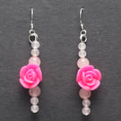 Pink-Rose Earrings