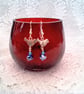 Silver Bird and Blue Crystal Earrings, Blue Earrings, Gift for Her, Bird Earring - Image 5