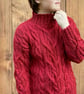  Cable Knit Sweater -Wool With Alpaca Blend Yarn - Chest 87-92cms (34-36")  