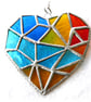 Geometric Patchwork Seaside Heart Suncatcher Stained Glass 006 - Image 2