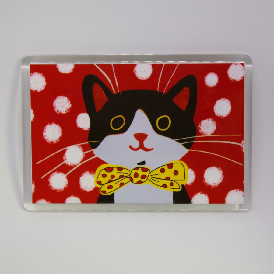 DOTTY CAT FRIDGE MAGNET