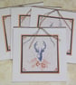 GREETINGS CARDS.( pack of 4) . Autumn, Winter, Christmas. Stag . Deer.  Nature. - Image 2