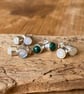 5mm sterling silver studs - various gems - Image 1