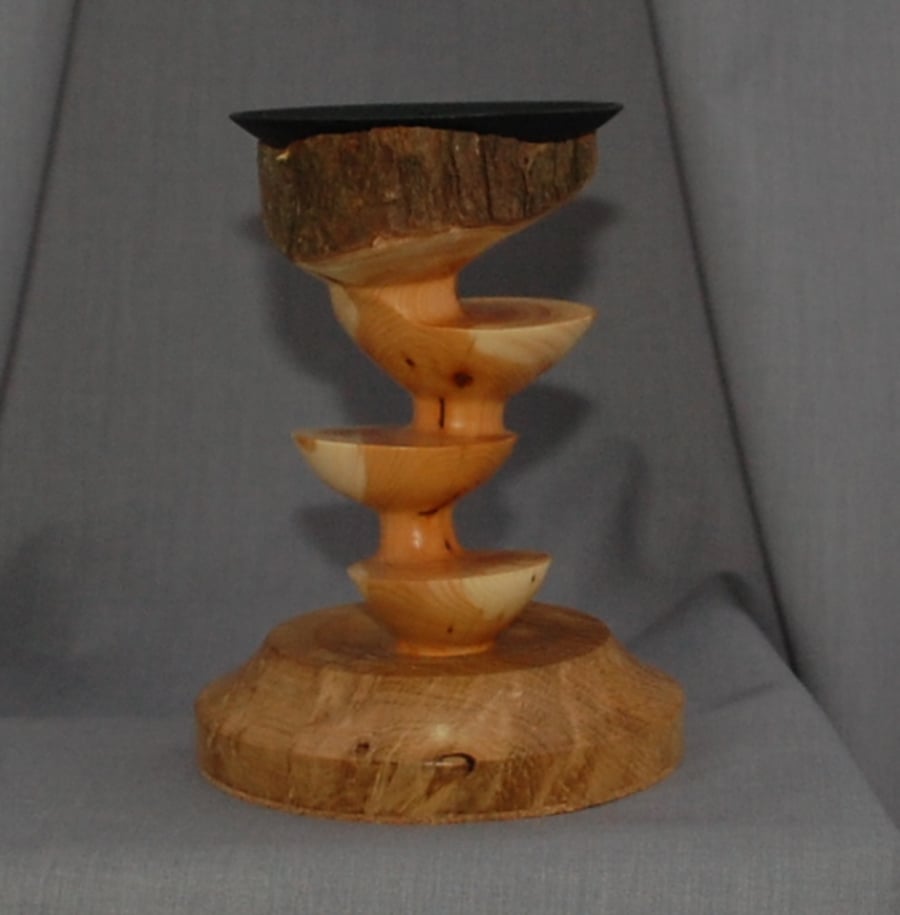 Yew and Oak Candlestick