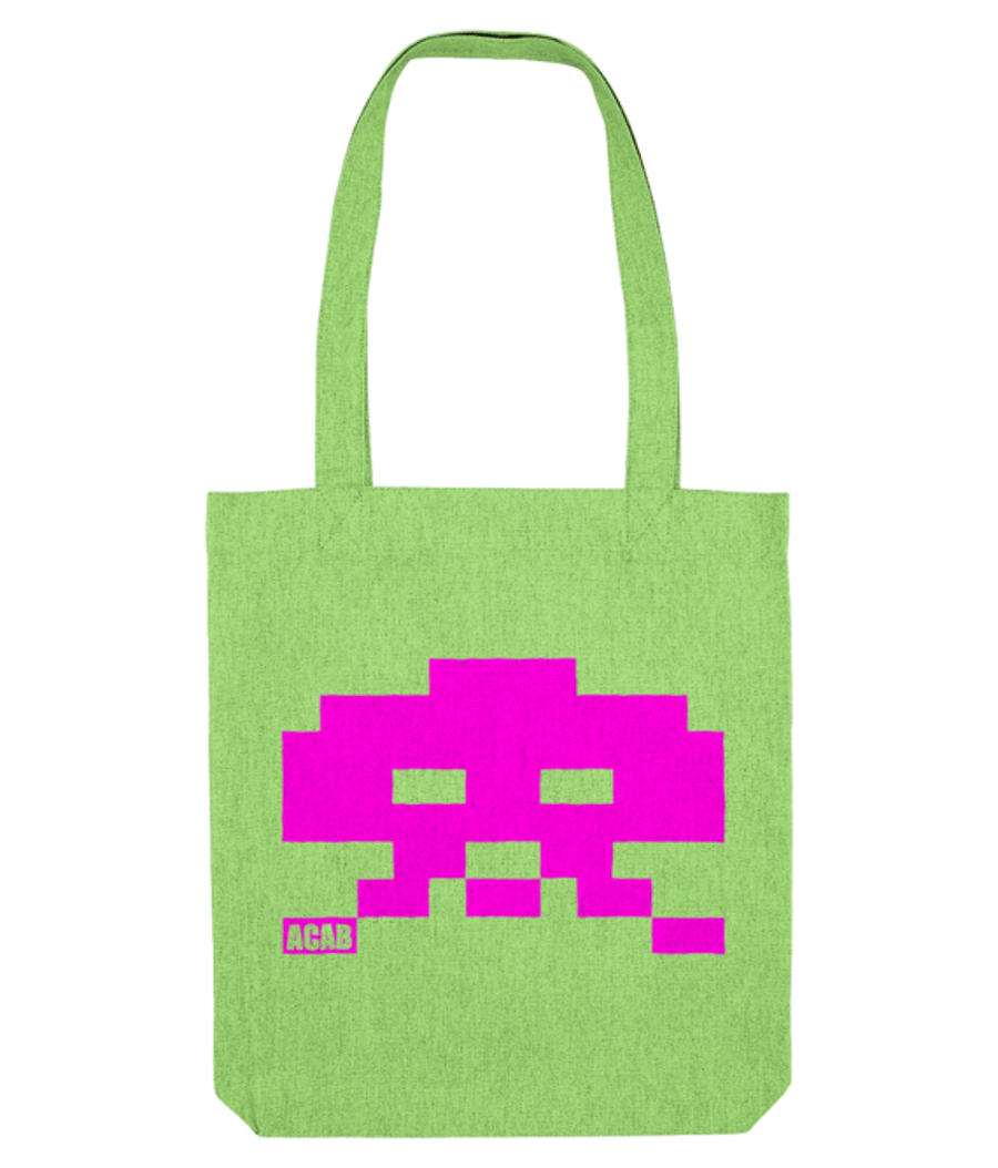 PINK VADER - lime green bag