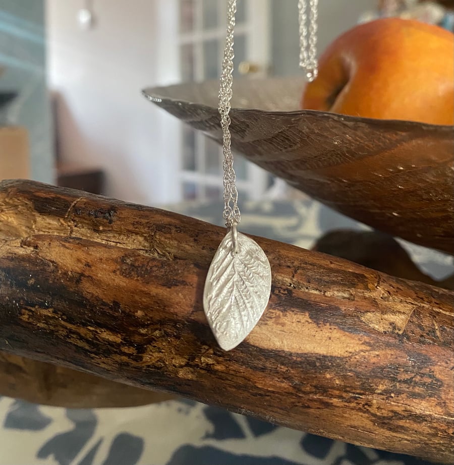 Silver Leaf Pendant
