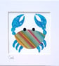 Multicoloured batik 'Crab' fabric picture - 6x6'' inc mount by CrossParkCrafts - Image 3