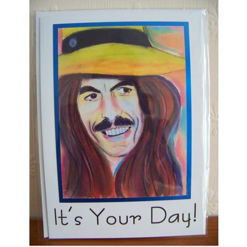 Pop Art Greeting Card -  George Harrison - Birthday