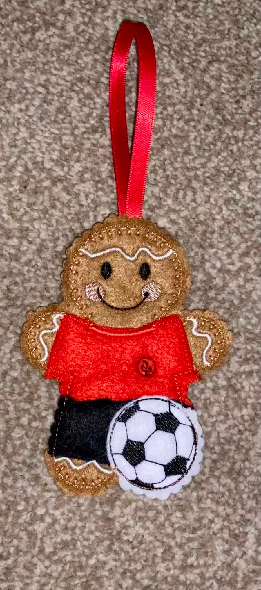 Gingerbread Footballer Decoration