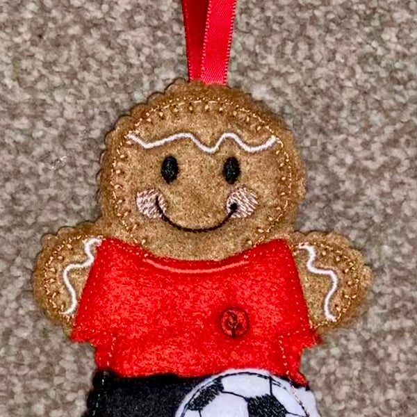 Gingerbread Footballer Decoration