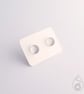 Fused Glass Stud Earrings - Frosted Clear - Image 1