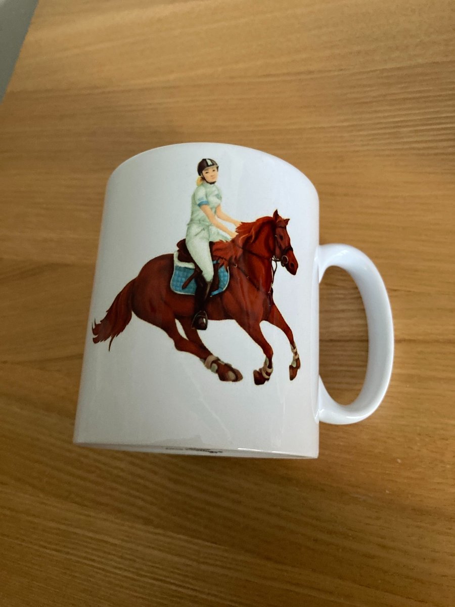Horse Riding Design  Mug ,coffee mug ,dog design. Free P&P