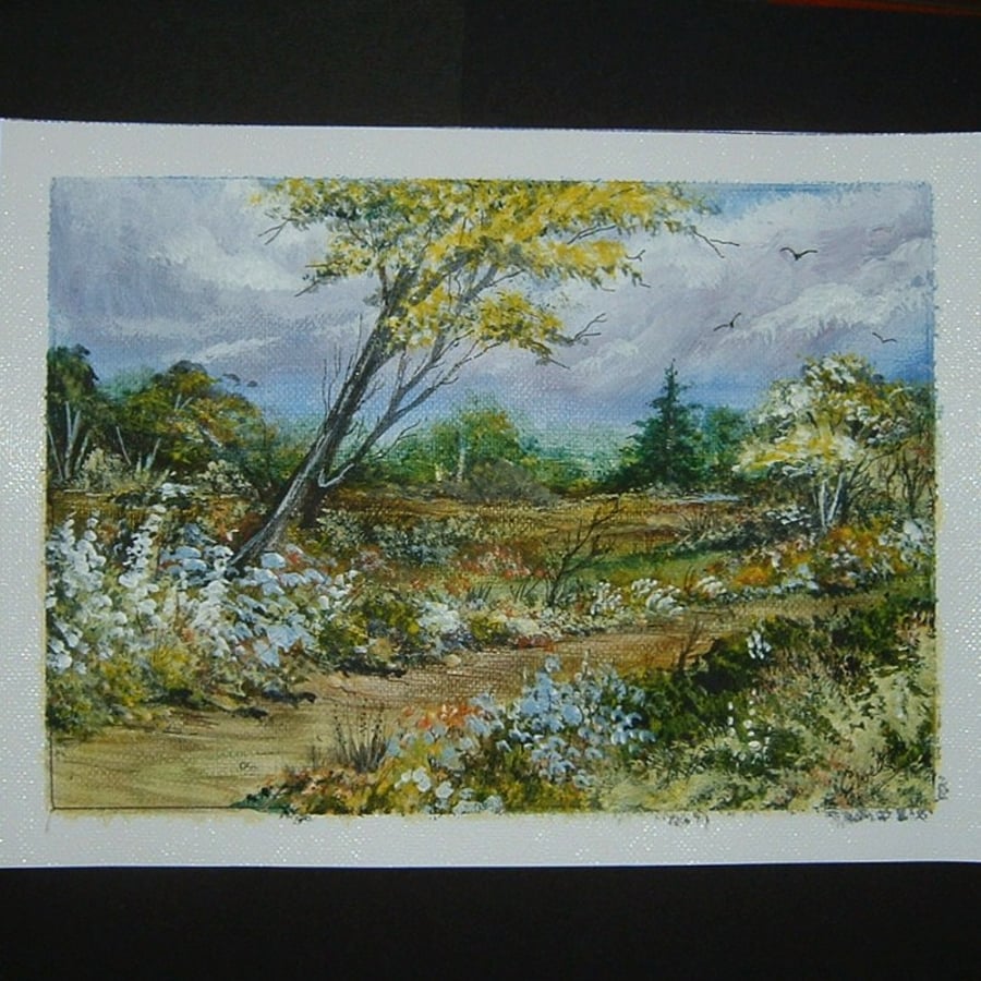 landscape original art painting acrylic ref 576