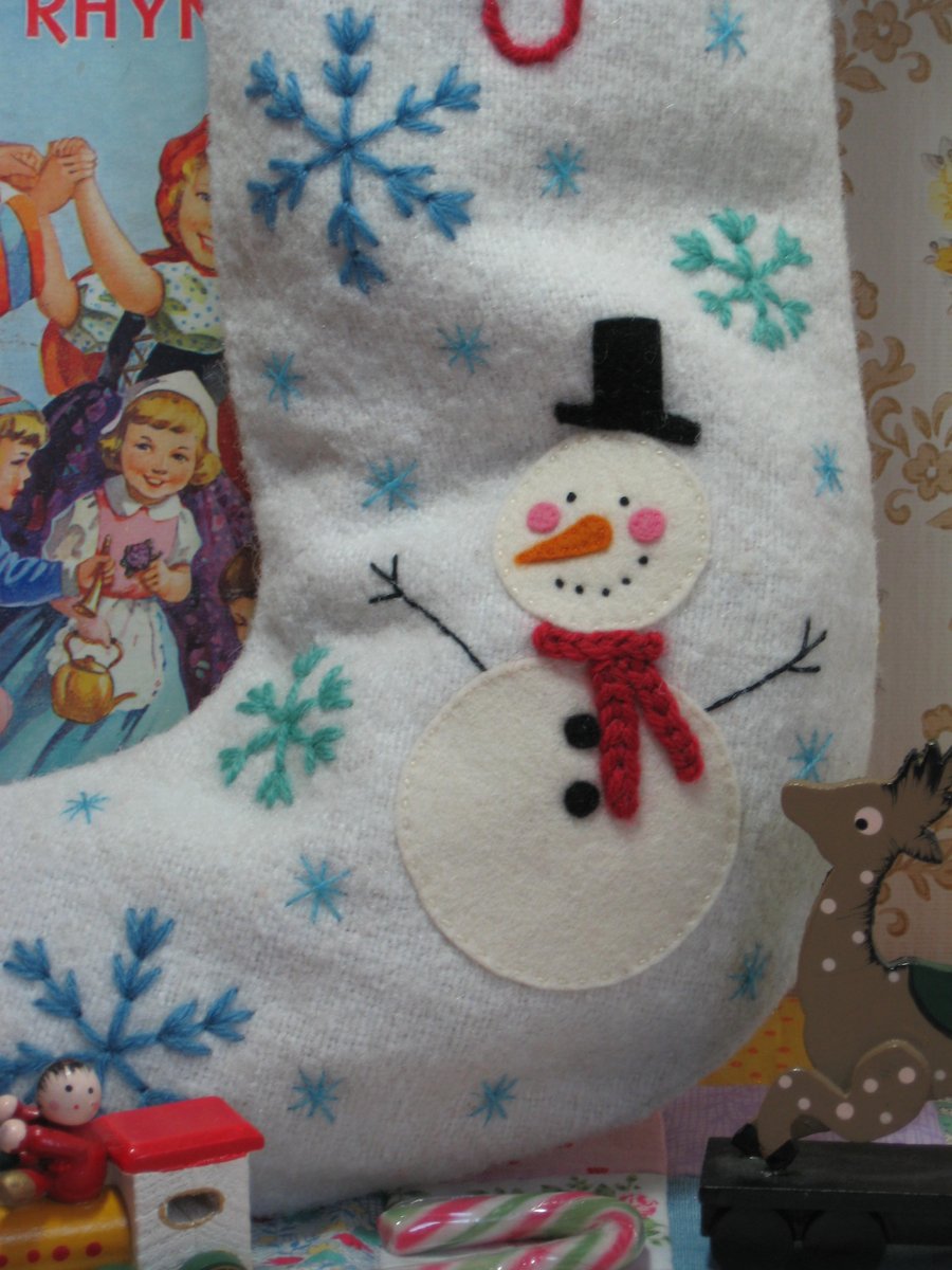 Small sized custom made and personalised Christmas stocking