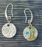     Perfectly Imperfect Ocean design disc earrings. - Image 4