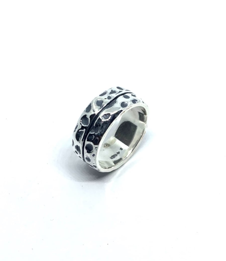 Effect ring in sterling silver 925