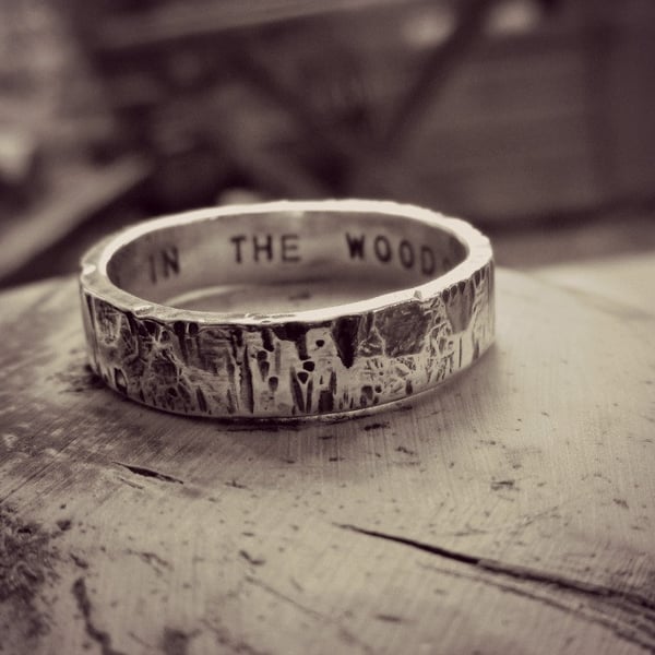BARK - woodland inspired ring, for men or women, a totally unique wedding band