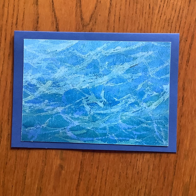 Handmade photo card of original art ' Capturing Water'