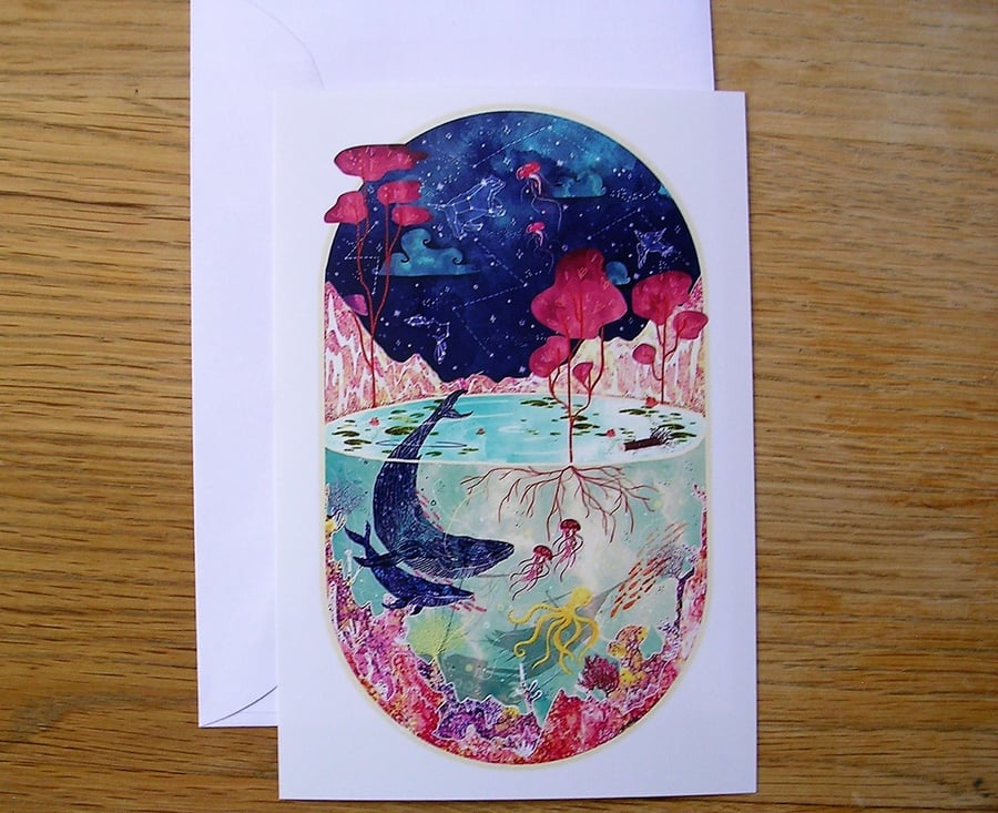 Mother Nature and the Heavens Above Greeting Card