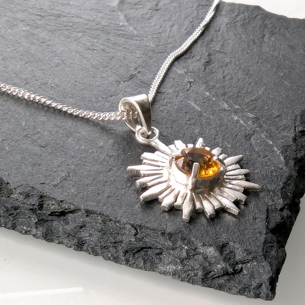 SILVER Starburst Pendant, Handmade Urban Jewellery