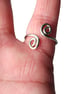 Sterling Silver Adjustable Ring Chevron Amethyst Oval Gemstone Jewellery Gift - Image 7